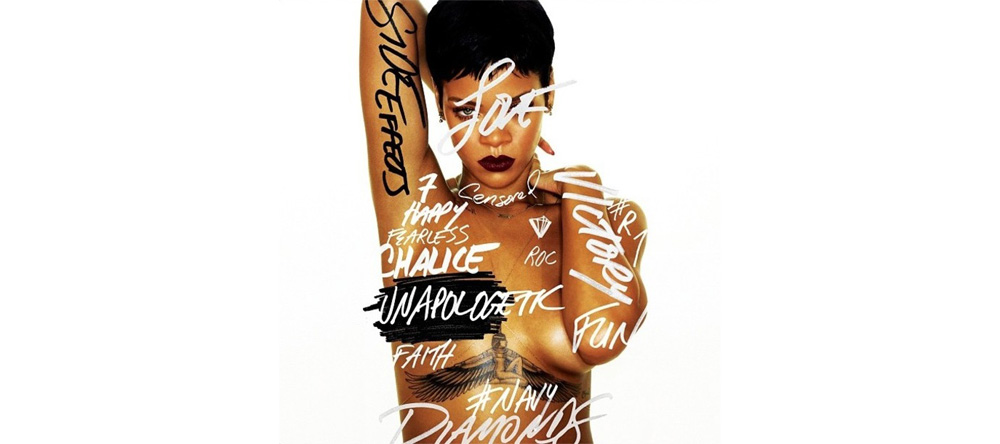 Rihanna topløs på nyt albumcover
